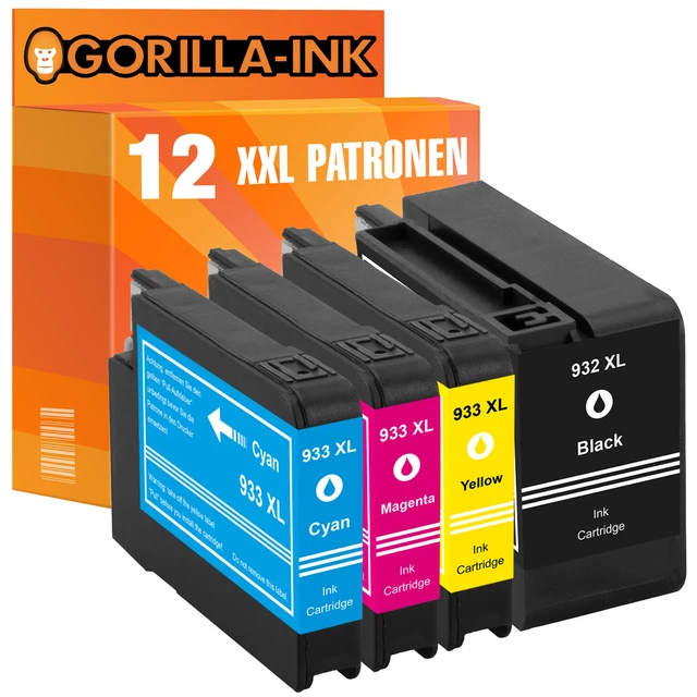 12 cartucce con chip V3 per HP 932 XL & HP 933 XL 6100 ePrinter 6600 eAll-in-One