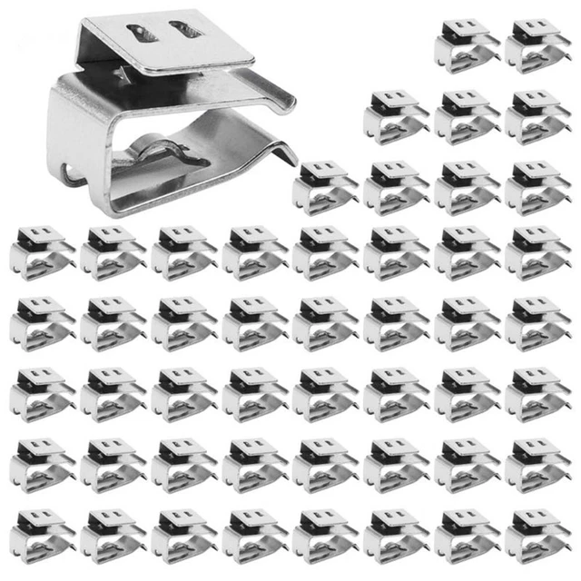 50Pcs Edelstahl Kabel Clips Set Verkabelnd Rahmen Clip PV Modul Kabel