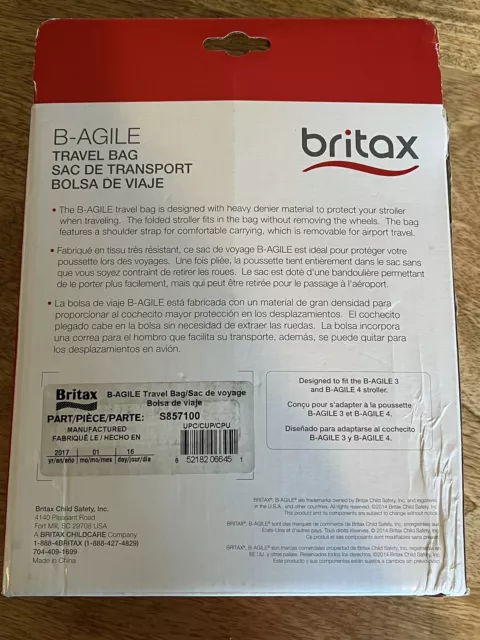 Britax B-Agile Travel Bag for Baby Stroller B-Agile 3 & 4 Unused in Box 3