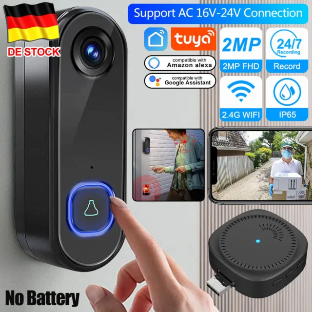 TUYA 1080P Wireless Doorbell Intercom Security Camera Video Wifi Smart Door Bell