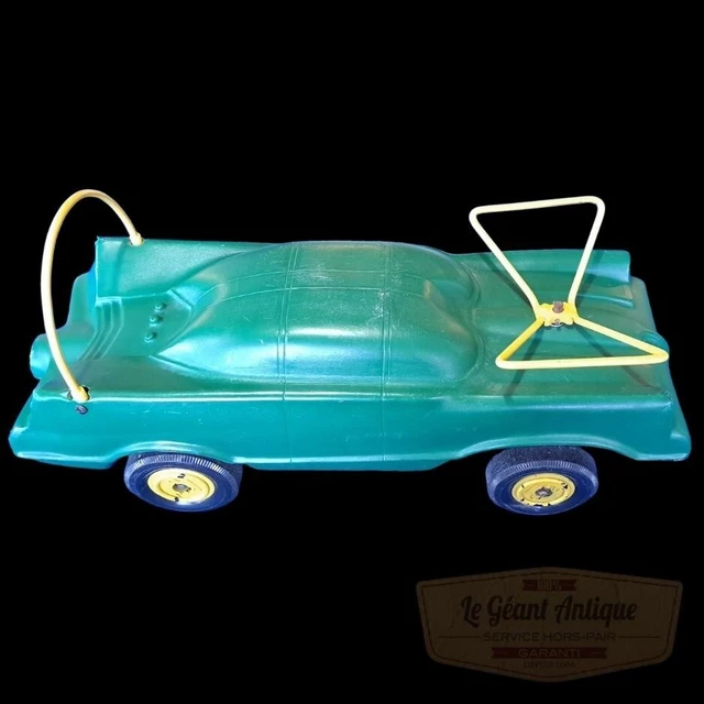 RARE VINTAGE MARX Toys Ride On BATMOBILE Green Good Condition