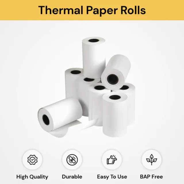 100x Bulk Rolls 57x38mm Premium EFTPOS Thermal Paper Cash Register Receipt Rolls 2