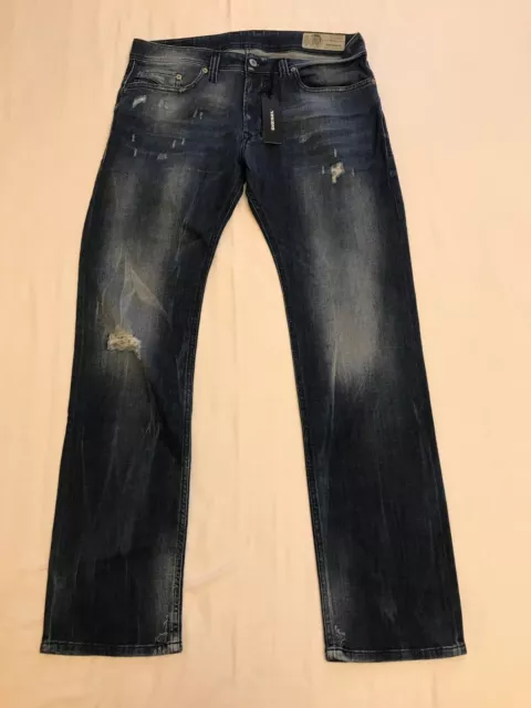 Jeans da uomo Diesel, Safado W32 L30, colore blu, regular slim, nuovo