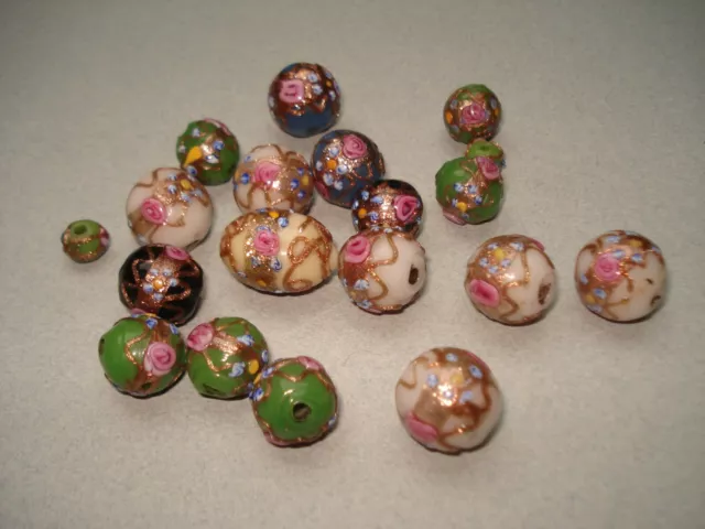 LOT de PERLES  en VERRE de VENISE Anciennes