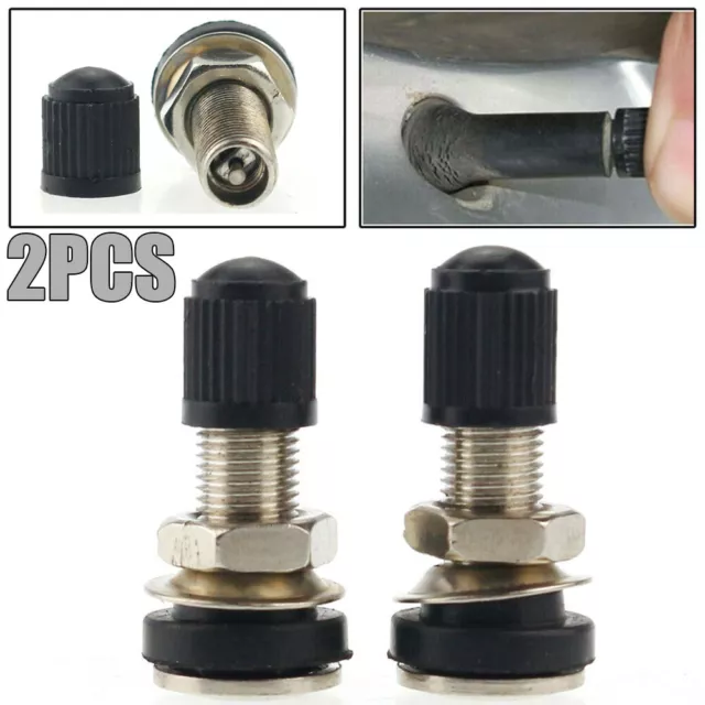 2x Tyre Valve Bolt In Stem To Fit Any Kinds Of Cars Motorcycles Bicycle