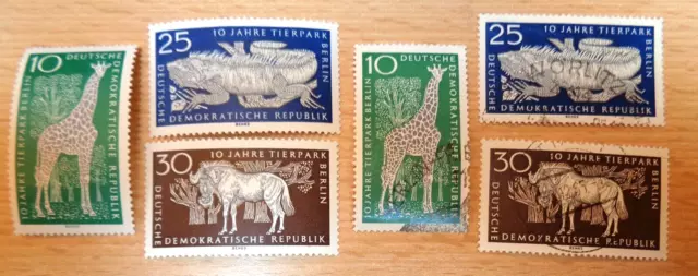 Ddr 1965 Marken 2 X Satz  Tierpark Berlin Postfrisch/Gestempelt