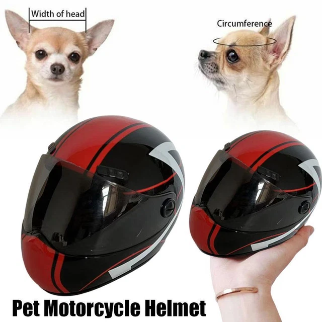 Casco Per Cani Di Piccola Taglia Con Foro Per Le Orecchie - Per Bici, Moto E Sport, Taglie S/M/L - Foto 9