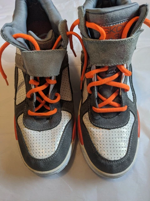 SKECHERS +3 Multi-Color Leather Hidden Wedge High Top Sneakers Size 9.5M Retro!