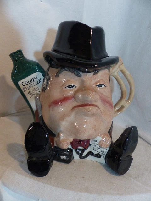 STAFFORDSHIRE FINE CERAMIC Hand Painted Decorative Teapot " mixture cough "