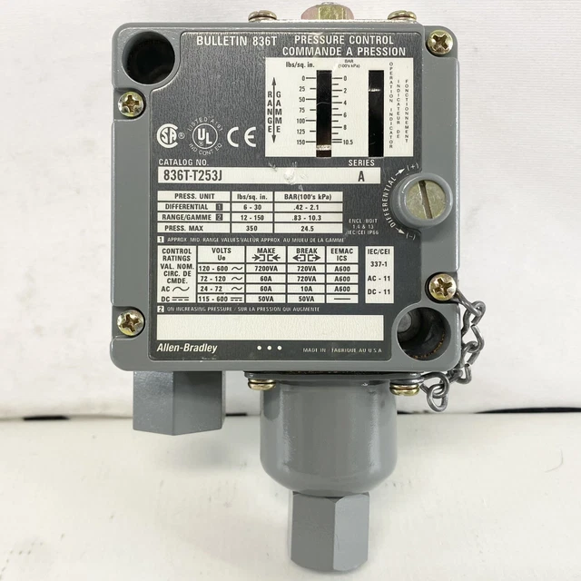 Allen Bradley 836T-T253J Pressione Controllo Commande A Imbarazzo Da USA