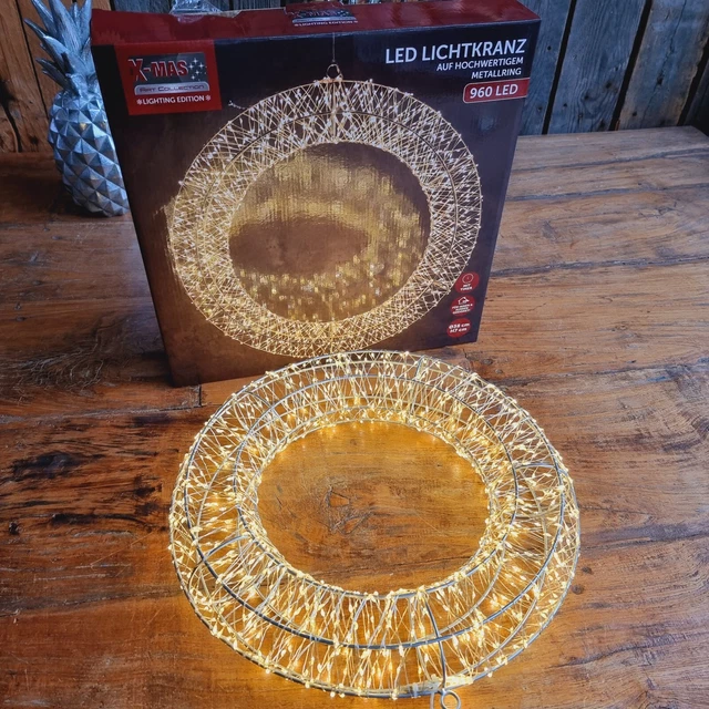 XXL LED Lichtkranz 38cm 960 Micro LEDs Weihnachten Deko 500cm Z. Lichterketten 4