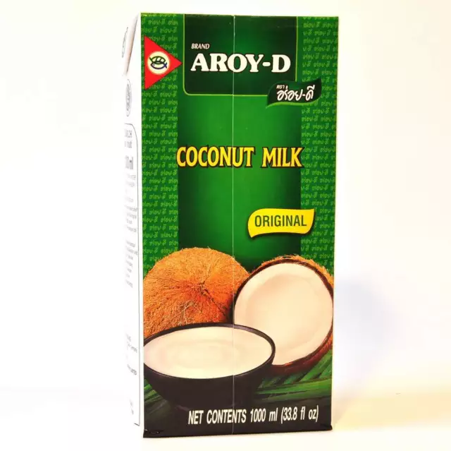 Latte di Cocco Aroy-D 1L Thai Coconut Milk IN Grandi Confezione Risparmio