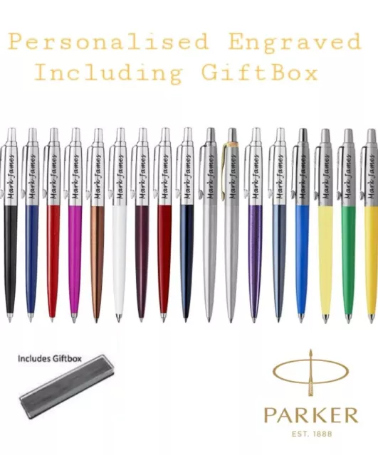 Personalised Engraved Parker Jotter  Ball Point Pen Ball Pen With Free Gift Box