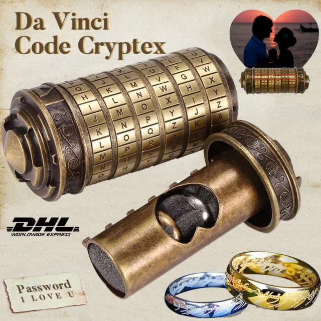 Da Vinci Code Mini Cryptex Rätsel und Puzzle für Valentinstag Lock Puzzle Boxen