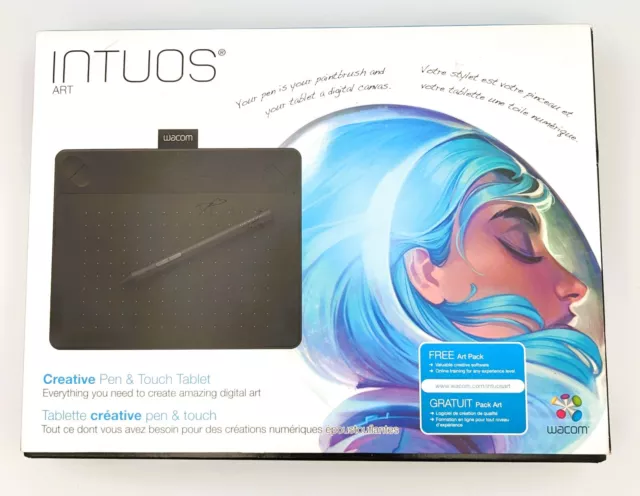 Wacom Intuos CTH-490AK Creative Pen & Touch Tablet - Black - New in Open Box