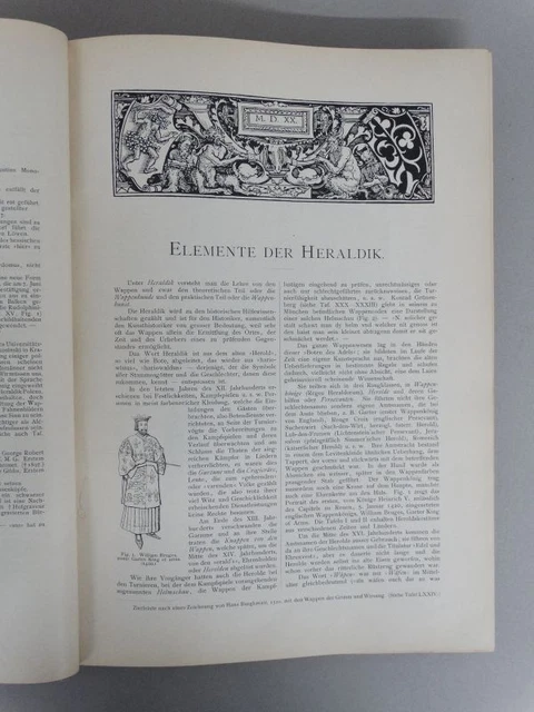 Heraldischer Atlas - Ströhl - Heraldik Wappenkunde Schilde 43 farb. Lithos -1899 3