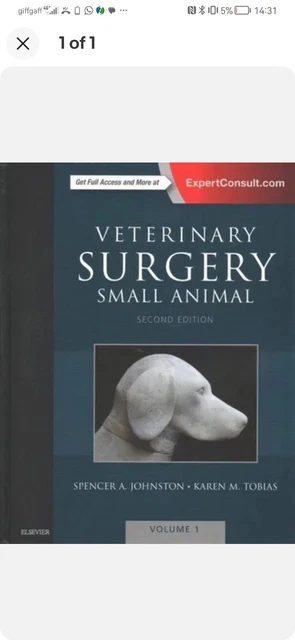 Veterinary Surgery: Small Animal Expert Consult:  by Spencer A johnston
