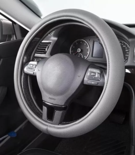 Auto Drive Steering Wheel Cover Fits 14.5" To 15.5" Steering Wheels Beige/brown