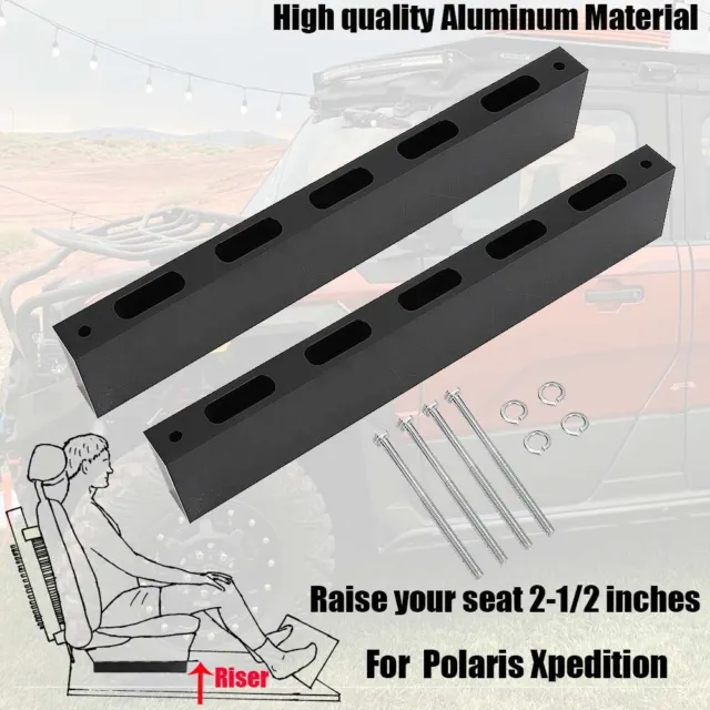 For Polaris Xpedition 2 1/2'' Seat Riser Kit Pair POM Raise Seat 2-1/2 inches