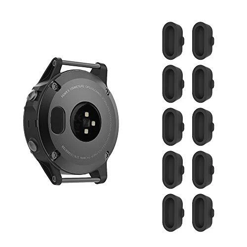 FINTIE Bouchon Anti-Poussière pour Garmin Fenix 6/5 - Lot de 10 Chargeur Soup...