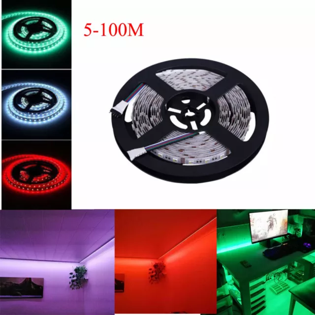 5M-100M LED Streifen 12V 24V RGB RGBW RGBWW SMD 5050 Stripe Dimmbar Band Leiste