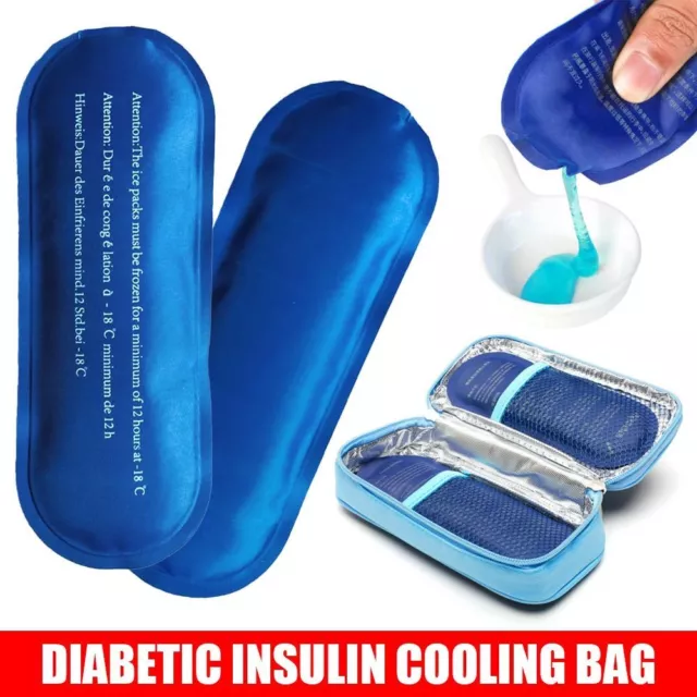 Enfriador Bolsillo Diabético Gel Frío Paquete de Hielo Insulina Bolsa Refrigeradora Píldora Protectora