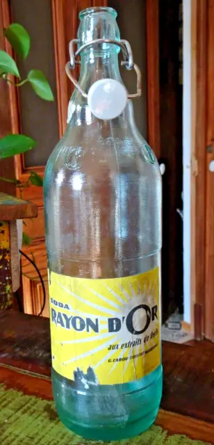 Ancienne Bouteille Limonade "rayon d'Or " Garrou, Narbonne 70's