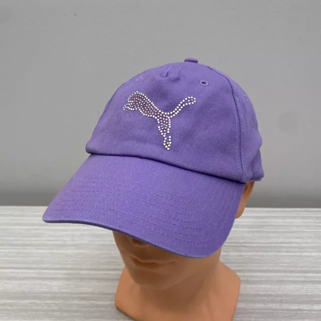 Vintage PUMA Sequin Logo Baseball Cap Hat Strapback Adjustable Rhinestone Y2K