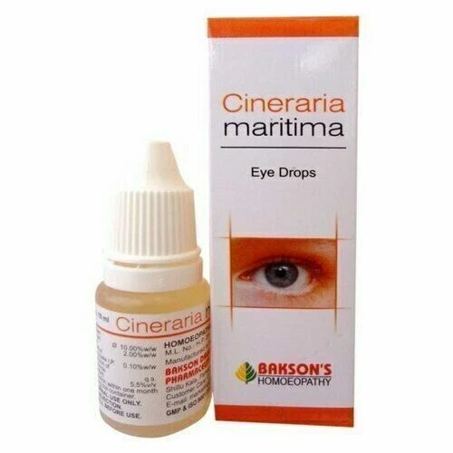 EYE DROPS 10 ml Bakson’s Homeopathy Cineraria Maritima For Control