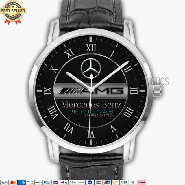 Mercedes Benz AMG Big Logo MC3 Quartz Watch Stainless Steel Men's Wristwatch