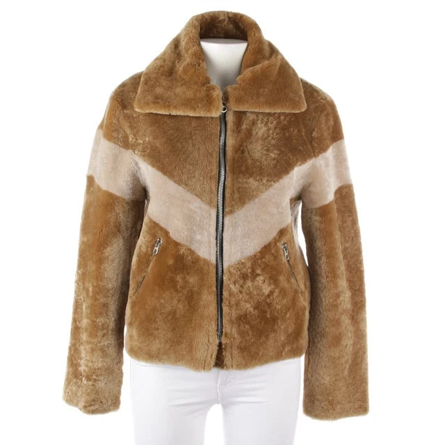 Veste Daim Velours Grise Sandro Taille 38FR - Authentique, Occasion Très Bon état
