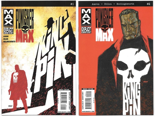 Punisher Max #1 & #2 NM-/NM 2010 Marvel Comics Jason Aaron Kingpin Dillon MCU
