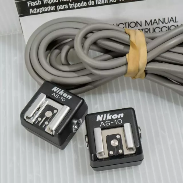 Nikon AS-10 & SC-19 Câble & Connecteur Hot Shoe Ttl Multi Flash Câble Lot 2