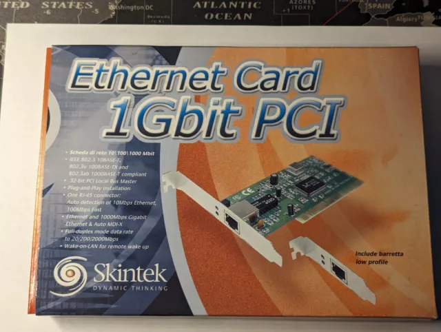 Scheda di rete 10/100/1000 Mbit/s PCI RJ45 Realtek RTL8169S Skintek