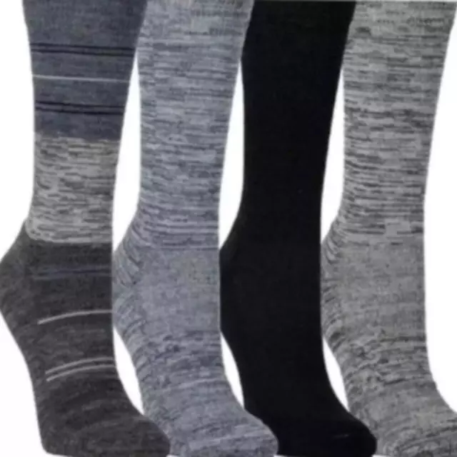 KIRKLAND SIGNATURE WOMEN'S 4Pair Extra-Fine Merino Wool Crew Socks Size ...