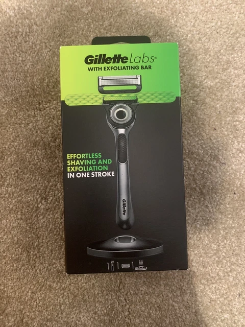 Navaja de afeitar Gillette Labs con barra de exfoliación y soporte magnético - PAQUETE SUCIO