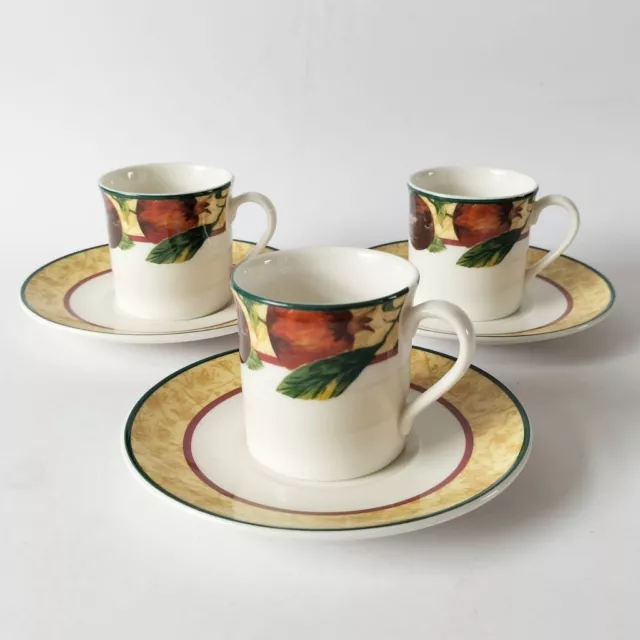 Royal Doulton Augustine Café Latas / Tazas de Café Y Platillos X 3