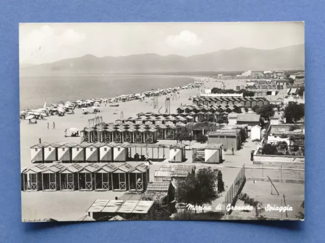 Cartolina Marina di Grosseto - Spiaggia - 1958