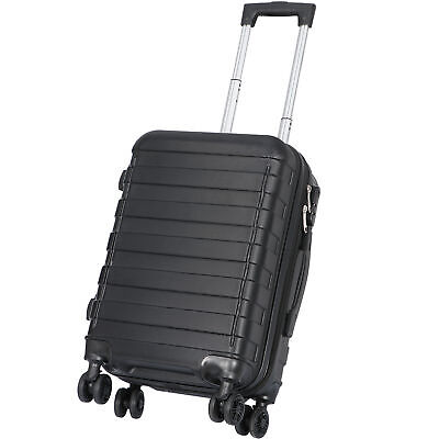 Hardside 4-Wheel Expandable Spinner Luggage Suitcase 21" Carry On Black