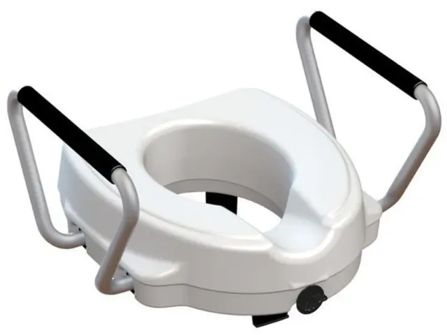 GIMA 27750 Toilettensitzerhöhung WC Sitzerhöhung mit Armlehne 12,5cm Weiß