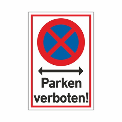 PARKPLATZSCHILD PARKEN VERBOTEN HINWEISSCHILD HALTEVERBOT SCHILDER ALU Verb 3mm 321287121160 - Foto 6