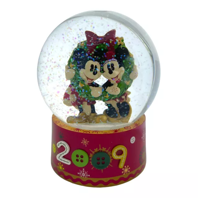 Disney Mickey & Minnie Mouse -  Christmas 2009 Snow Globe -  Store Exclusive