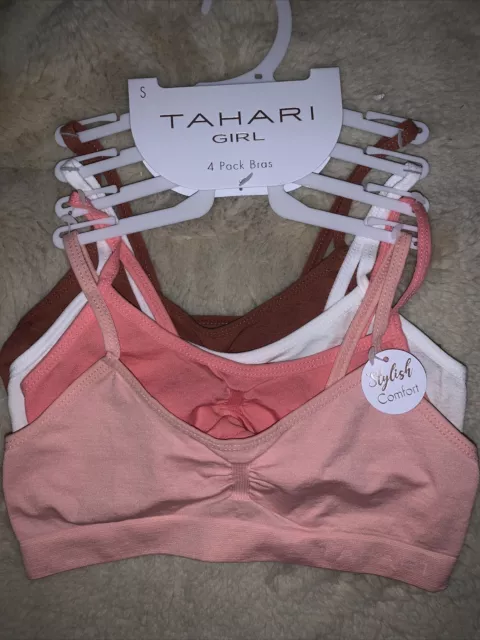 TAHARI GIRL'S 4-PACK Bras Stylish Comfort GN2071 Multi Color NEW w TAGS  $19.92 - PicClick