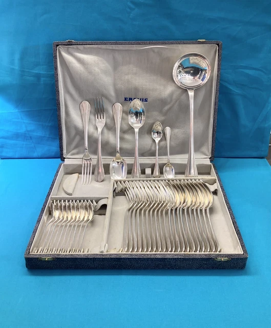 Ménagère De 37 Couverts ERCUIS Métal Argenté ART DECO Modèle LE NIL Cobra 01 Mo