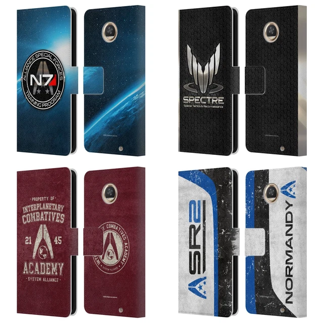 Ea Bioware Mass Effect 3 Badges And Logos Leather Book Case For Motorola Phones