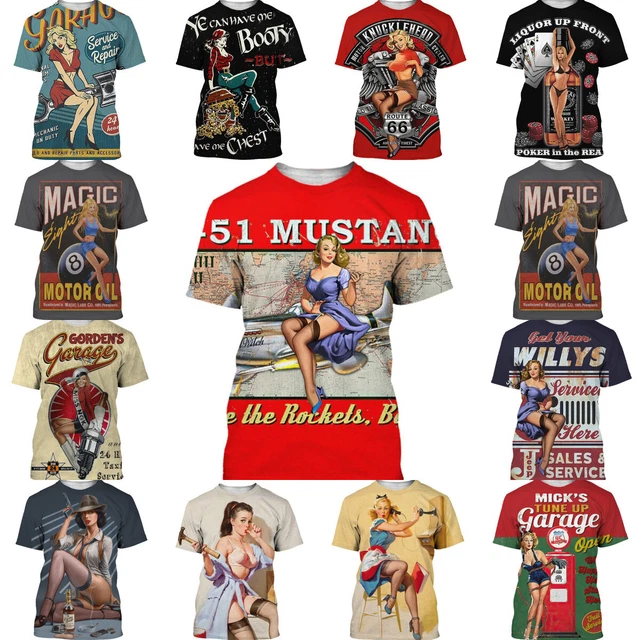 T-shirt divertenti stampa 3D motivo sexy donna uomo donna casual maniche corte top