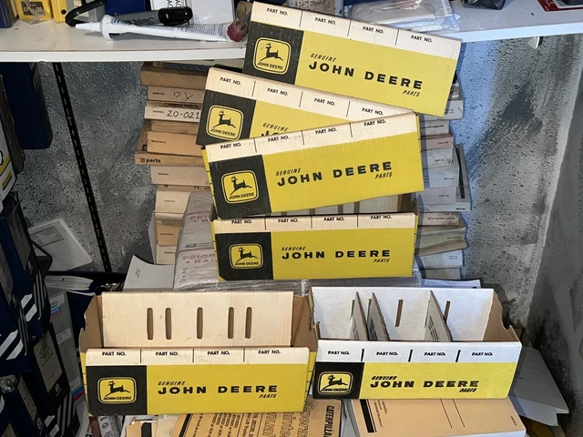 6 Vintage John Deere Dealership Parts Boxes From Service Department 60s-70s