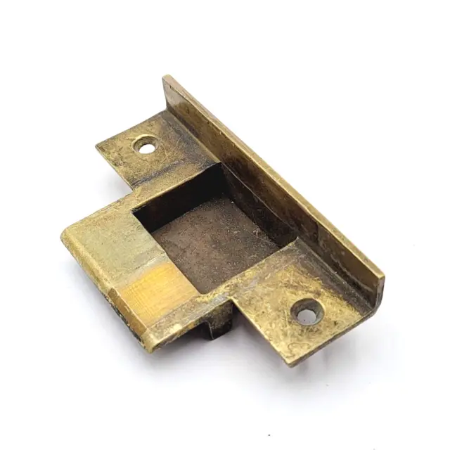 Vintage Lock Keeper Brass Reclaimed Salvage Replacement Part