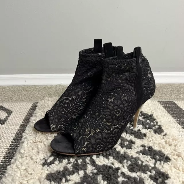 Women’s Laurence Dacade for Thakoon Black Lace Peep Toe Heels Size 40