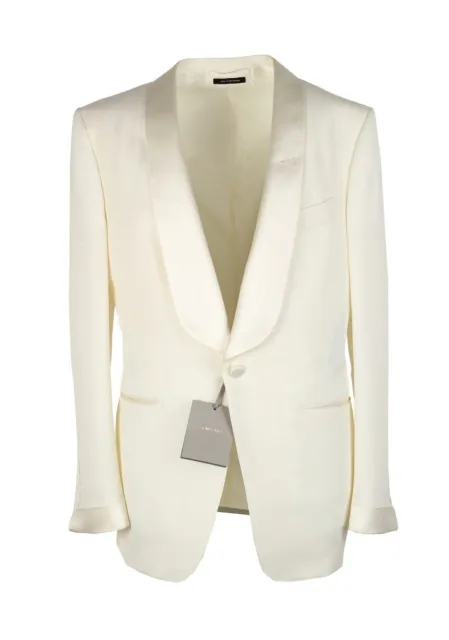 TOM FORD O'Connor Ivory Sport Coat Tuxedo Dinner Jacket Size 56 IT / 46R U.S....